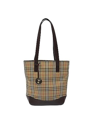 Burberry Nova Check Beige Canvas Tote Bag (view 1)