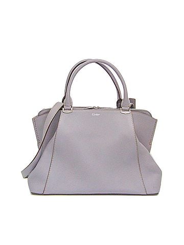 Cartier C De  Purple Leather Handbag (view 1)