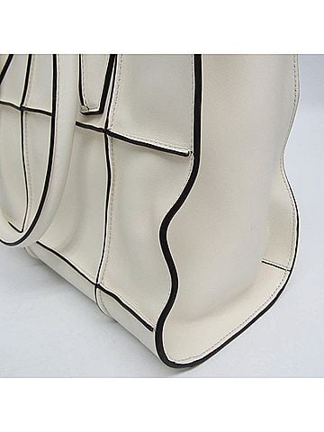 Tod's D-Cube White Leather Tote Bag (view 2)