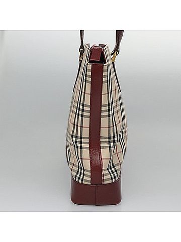 Burberry Nova Check Beige Canvas Tote Bag (view 2)