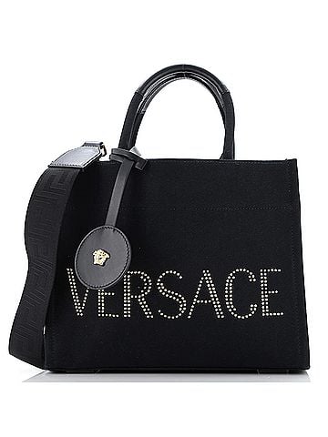 Versace La Medusa Tote Studded Canvas Medium (view 1)