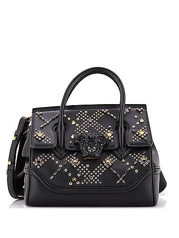 Versace Palazzo Empire Bag Crystal Studded Leather Medium (view 1)