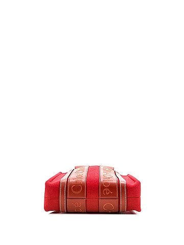 Chloé Woody Tote Canvas with Leather Small (view 2)