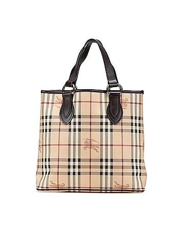 Burberry Haymarket Check Coated Canvas Tote (view 1)