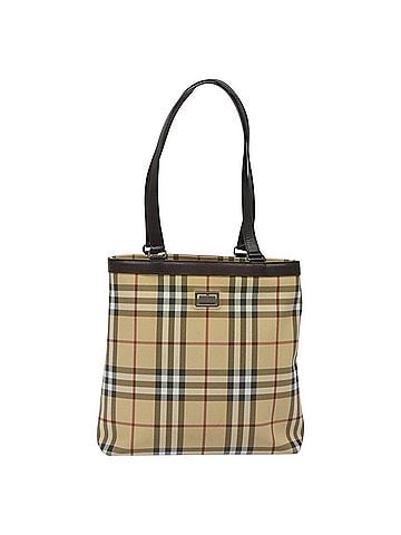 Burberry Nova Check Beige Canvas Tote Bag (view 1)