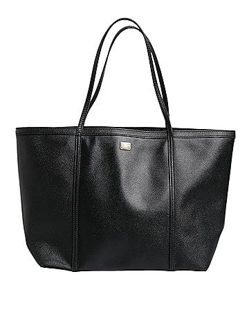 Dolce & Gabbana Basic Black Leather Miss Escape Shopping Tote Women's Bag (view 1)