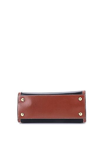 Burberry Title Two Handle Tote Leather with Vintage Check Canvas Mini (view 2)