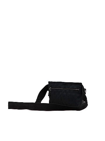 Gucci 100% Canvas Black GG Canvas Double Pocket Belt Bag One size