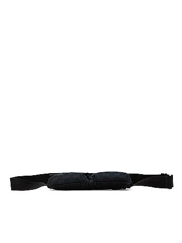Gucci 100% Canvas Black GG Canvas Double Pocket Belt Bag One size