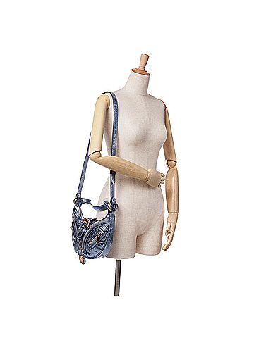 Versace Dua Lipa Small Metallic Lambskin Repeat Hobo (view 2)