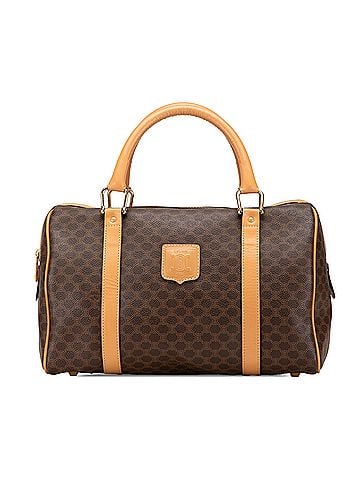 Céline Macadam Coated Canvas Boston Bag (view 1)