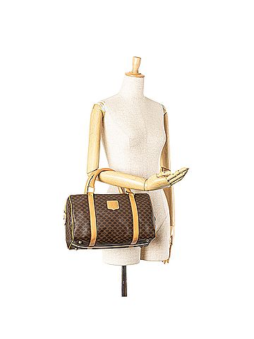 Céline Macadam Coated Canvas Boston Bag (view 2)