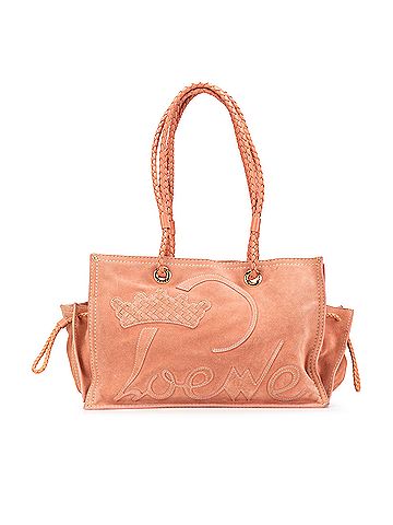 Loewe Suede Crown Logo Shopper Tote (view 1)