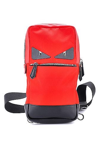 Fendi Monster Sling Bag Nylon and Leather Medium (view 1)