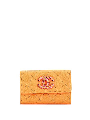 Chanel Woven CC Flap Card Case Quilted Cavier (view 1)