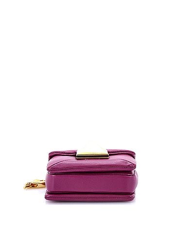 Valentino Garavani One Stud Chain Flap Bag Leather Micro (view 2)