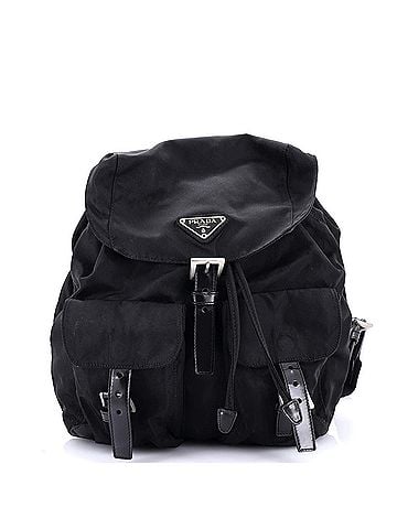 Prada Double Front Pocket Backpack Tessuto Small (view 1)