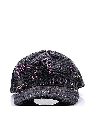 Chanel Denim Mood Baseball Cap Logo Printed Denim (view 1)