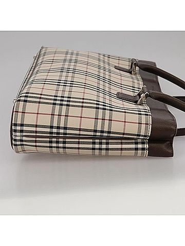 Burberry Nova Check Beige Canvas Tote Bag (view 2)