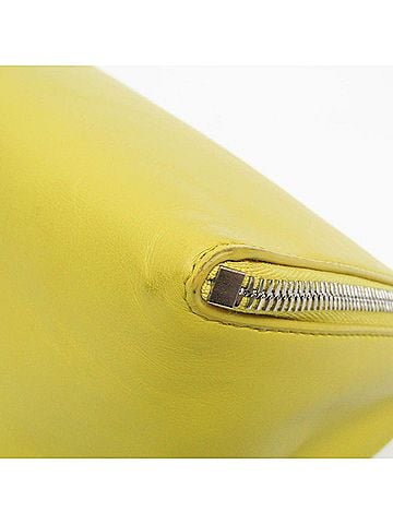 Bottega Veneta Yellow Leather Clutch Bag Pouch (view 2)
