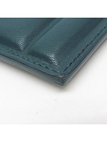 Bottega Veneta Blue Green Leather Clutch Bag (view 2)