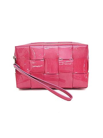 Bottega Veneta Pink Leather Clutch Bag (view 1)
