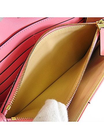 Delvaux Pink Leather Chain/Shoulder Wallet (view 2)