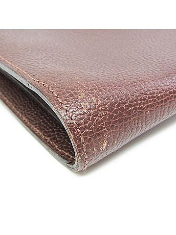 Delvaux Brown Leather Clutch Bag (view 2)