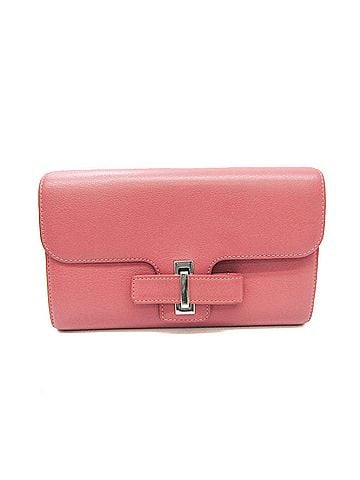 Delvaux Pink Leather Long Wallet (Bi-Fold) (view 1)