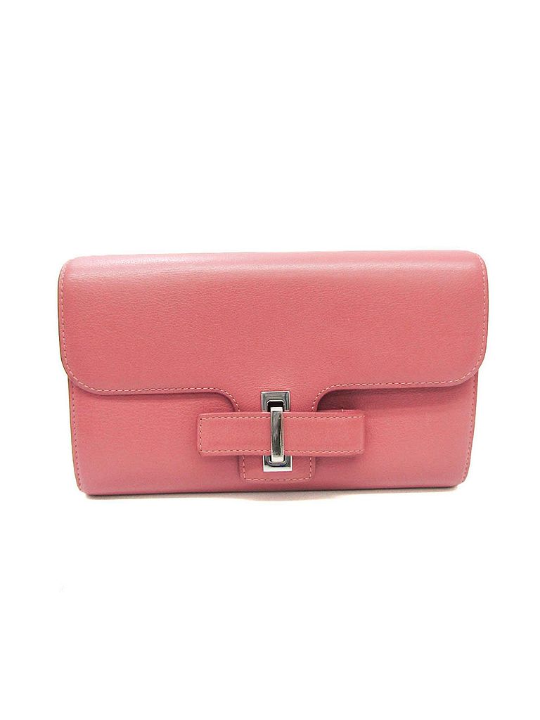 Delvaux 100% Leather Solid Pink Pink Leather Long Wallet (Bi-Fold) One size - photo 1