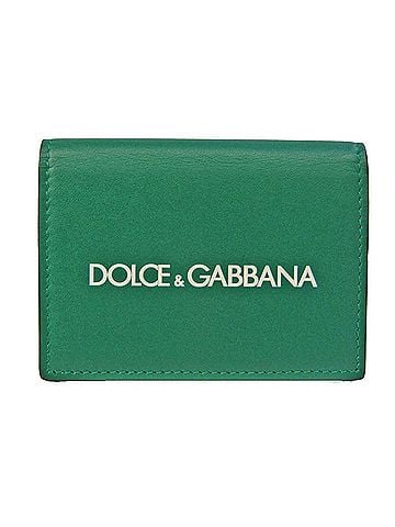 Dolce & Gabbana Basic Green Leather Wallet (Tri-Fold) (view 1)