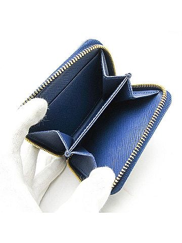 Prada Blue Leather Coin Purse/Coin Case (view 2)