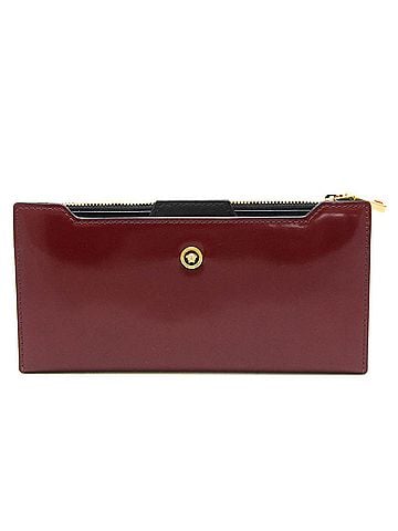 Versace Black Bordeaux Leather Long Wallet (Bi-Fold) (view 1)