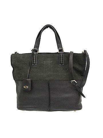 Tod's Black Khaki Leather Shoulder Bag Tote Bag (view 1)