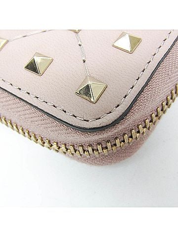 Valentino Garavani Pink Beige Leather Long Wallet (Bi-Fold) (view 2)