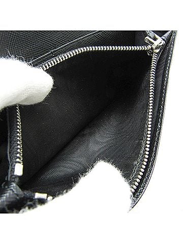 Prada Black Leather Long Wallet (Bi-Fold) (view 2)