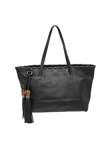 Gucci Black Leather Tote Bag (view 1)