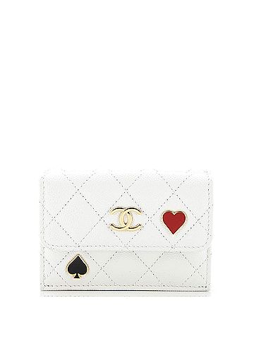 Chanel Coco Casino Flap Card Case Quilted Caviar (view 1)