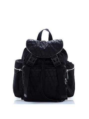 Valentino Garavani Double Buckle Backpack Toile Iconograph Nylon (view 1)