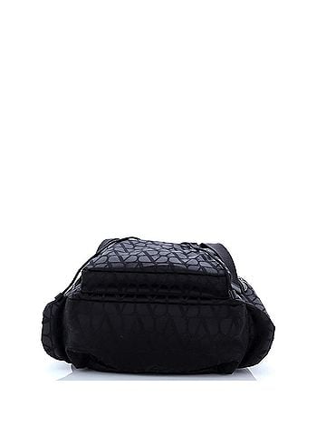 Valentino Garavani Double Buckle Backpack Toile Iconograph Nylon (view 2)