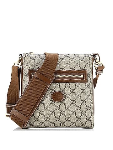 Gucci Interlocking G Patch Zip Messenger Bag GG Coated Canvas Small (view 1)