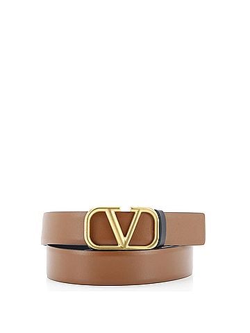 Valentino Garavani VLogo Reversible Belt Leather Wide (view 1)