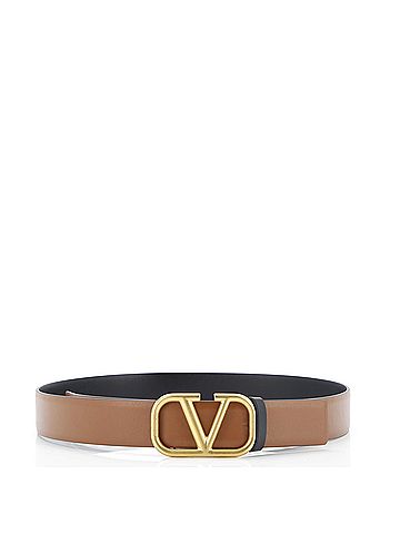 Valentino Garavani VLogo Reversible Belt Leather Wide (view 2)