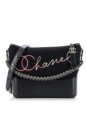 Chanel Paris-Hamburg Gabrielle Hobo Embroidered Wool and Calfskin Medium (view 1)