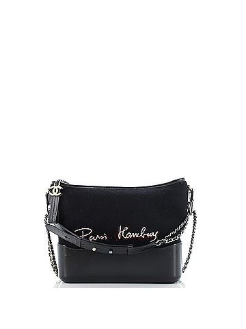 Chanel Paris-Hamburg Gabrielle Hobo Embroidered Wool and Calfskin Medium (view 2)