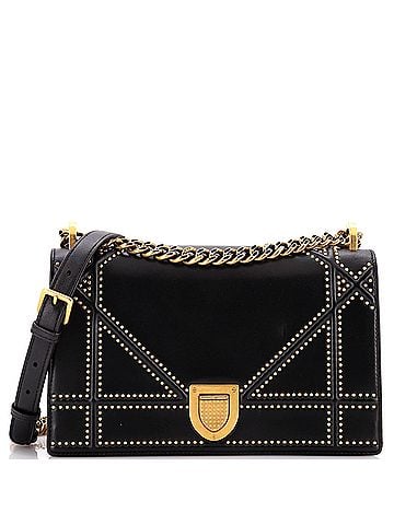 Christian Dior Diorama Flap Bag Studded Leather Medium (view 1)