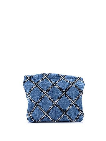 Chanel 22 Chain Hobo Quilted Stitched Denim Small (view 2)