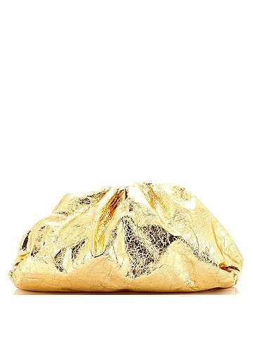 Bottega Veneta The Pouch Crinkled Metallic Leather (view 1)
