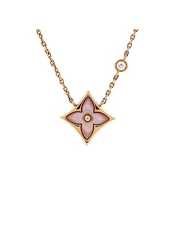 Louis Vuitton Color Blossom BB Star Pendant Necklace 18K Rose Gold with Diamond and Mother of Pearl (view 1)