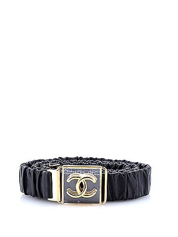 Chanel CC Elastic Belt Leather with Metal (view 1)